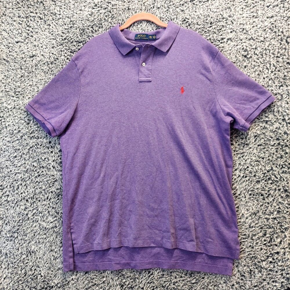 Polo Ralph Lauren Lot3 Shirt Men 2XLarge Blue/Green/Purple Custom Fit Casual - Picture 3 of 10